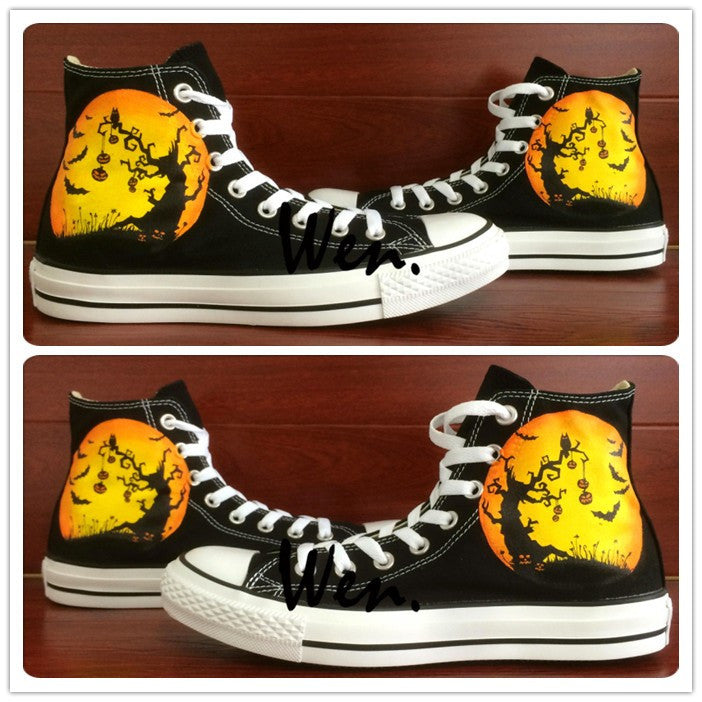 Halloween Pumpkin High Top Sneakers