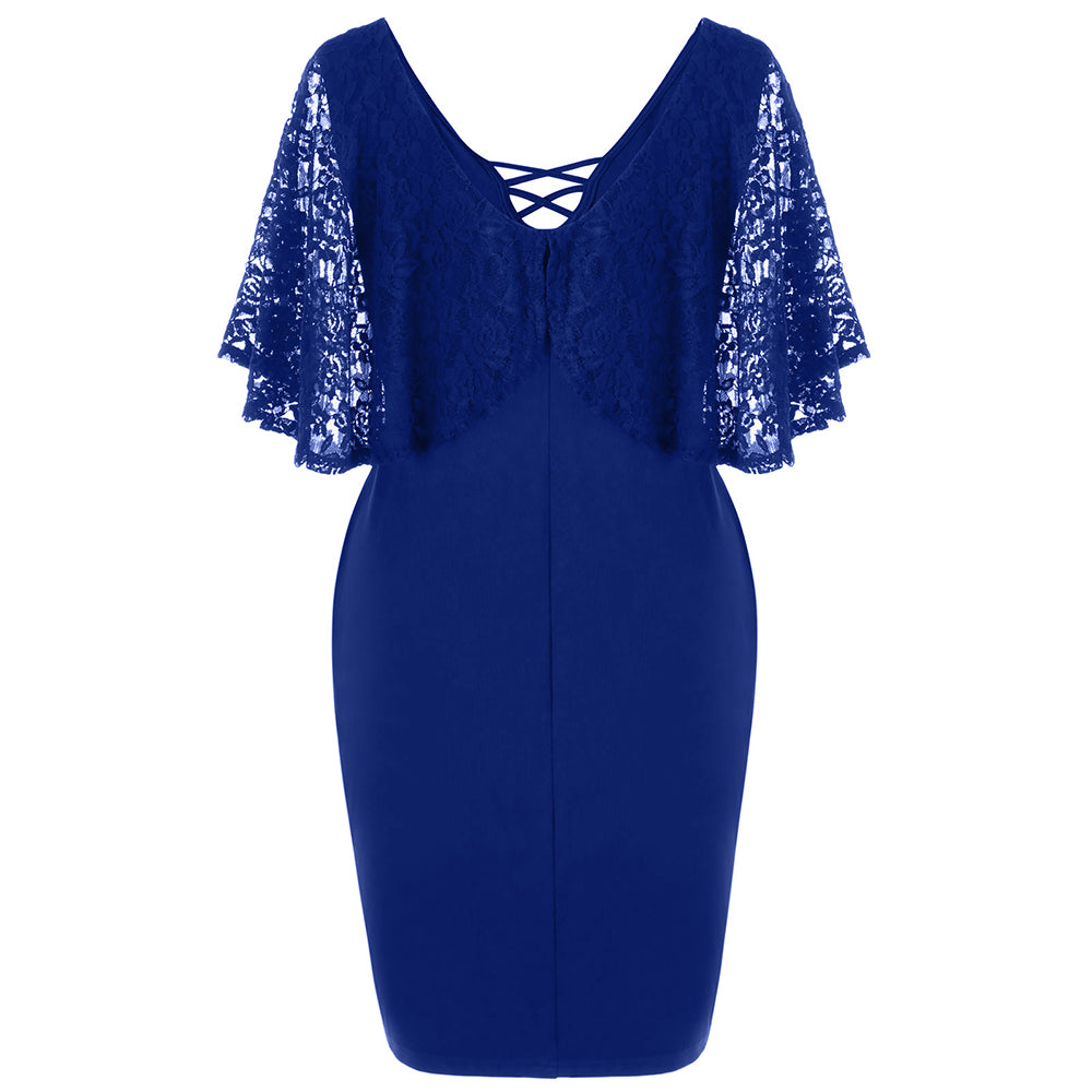 Plus Size Knee Length Body Con Dress