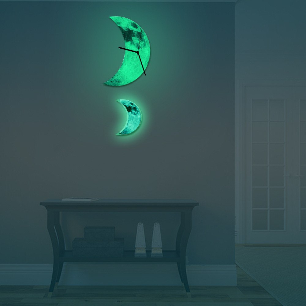 Luminous Moon Wall Clock