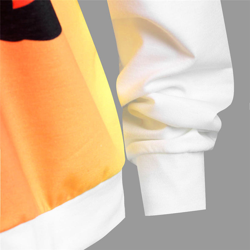 Women's Halloween Pumpkin Print Blouse