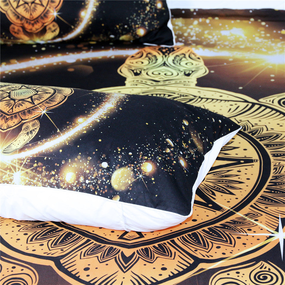 Golden Tortoise Duvet Bohemian Bedding Set