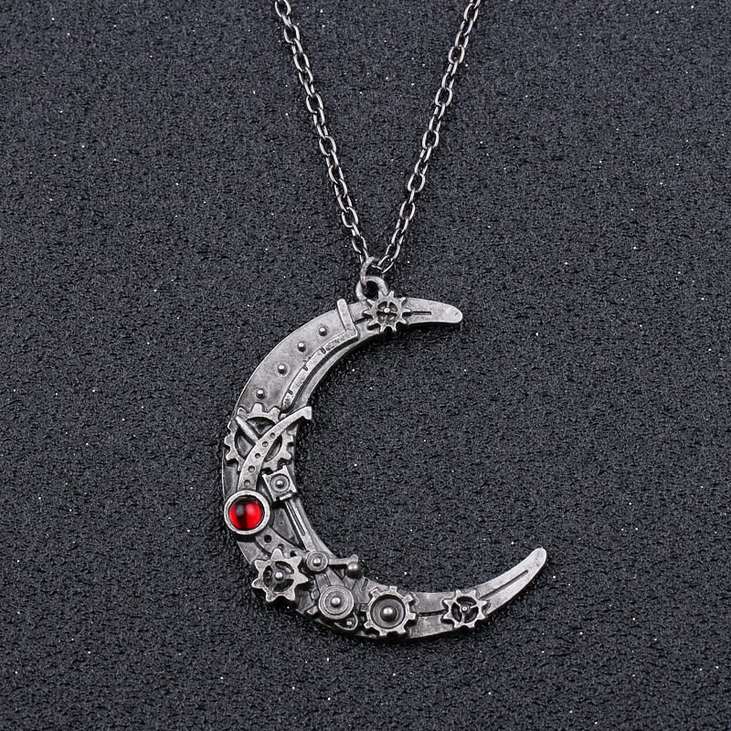 Steampunk Moon Necklace