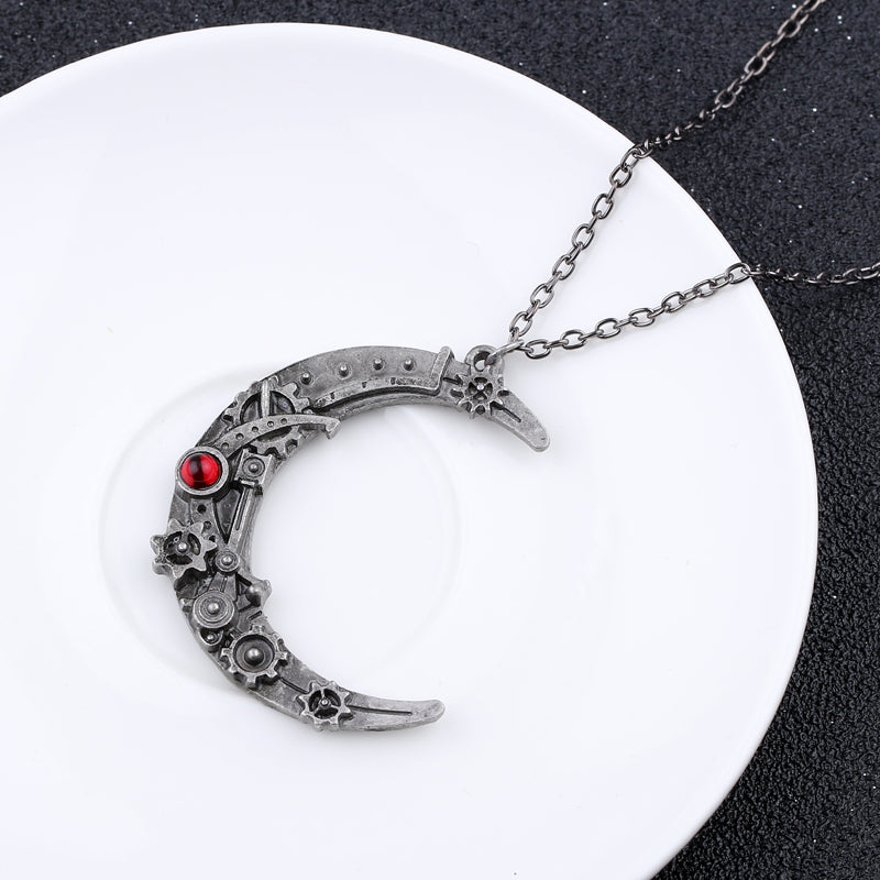 Steampunk Moon Necklace