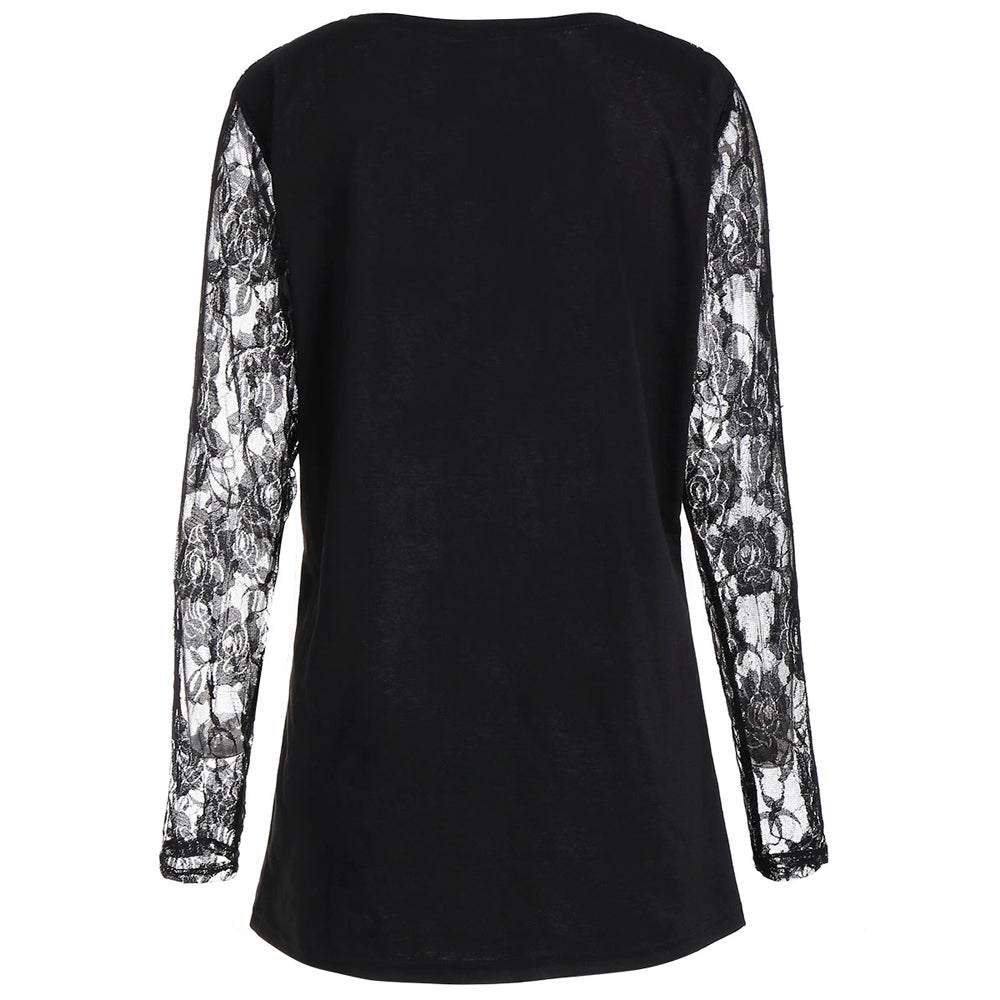 Halloween Night Lace Panel Shirt