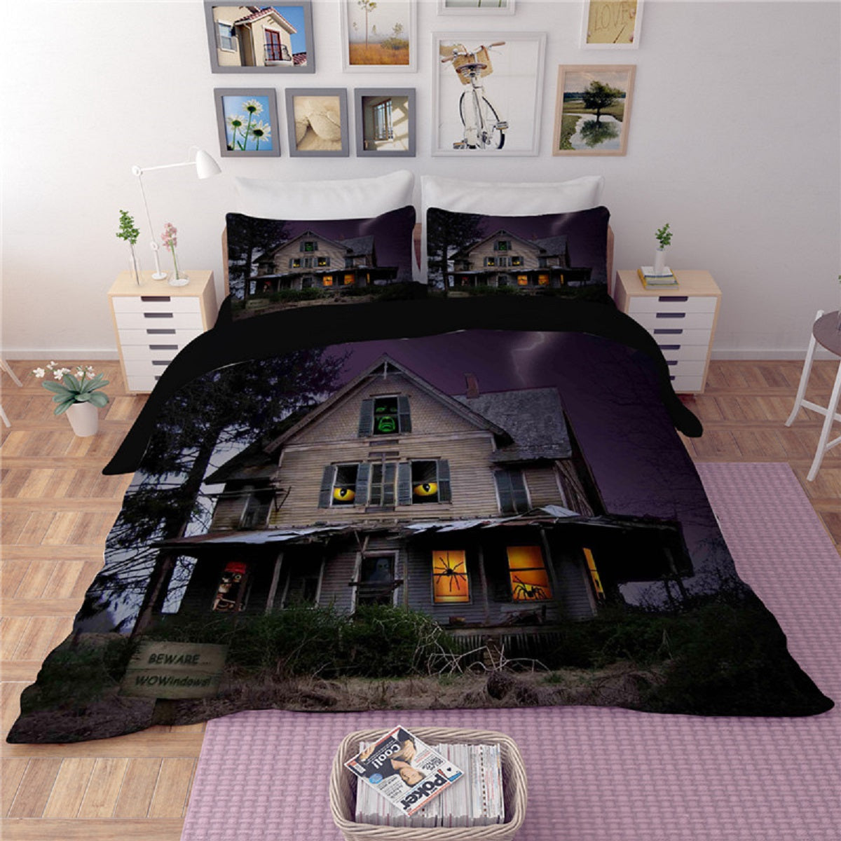 Haunted House Halloween Duvet Bedding Set