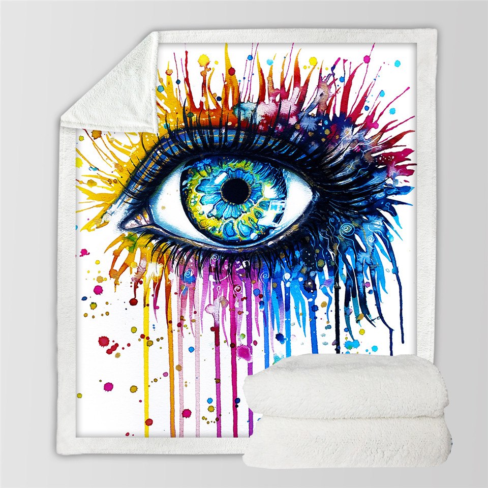 Rainbow Fire By Pixie Cold Art Velvet Plush Throw Blanket