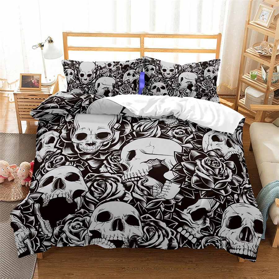 3D Print 3pc Skull Bedding Set