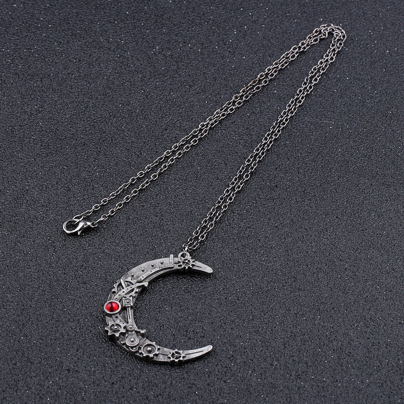 Steampunk Moon Necklace