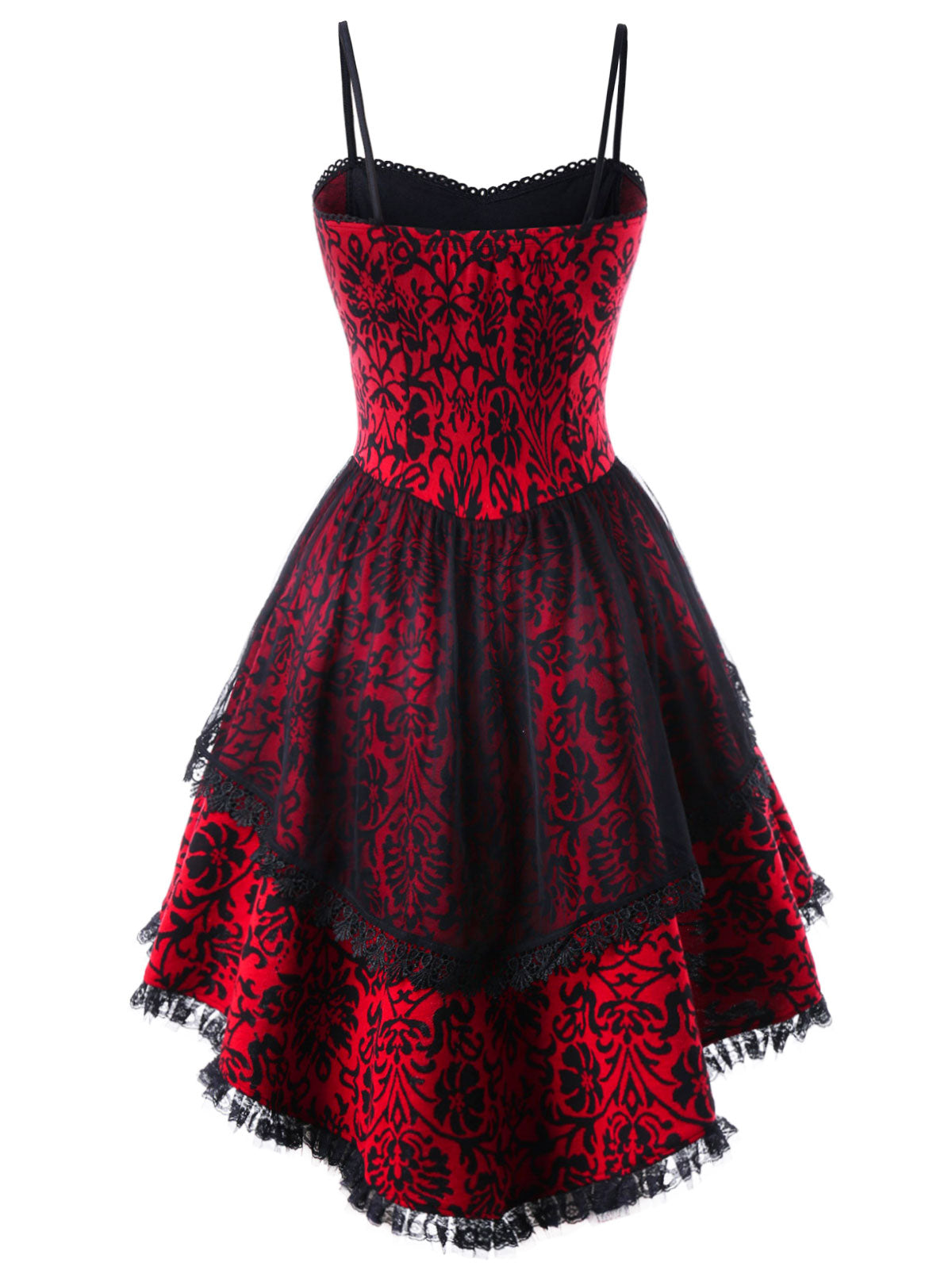 Plus Size Lace Hem Corset Party Dress