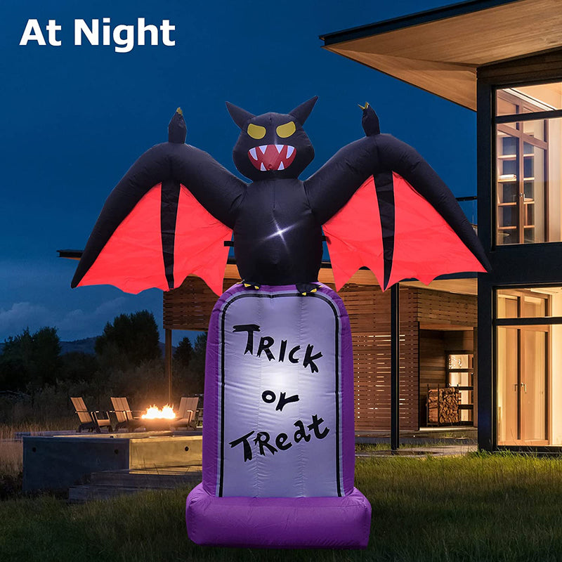 5FT Tall Inflatable LED Bat Tombstone