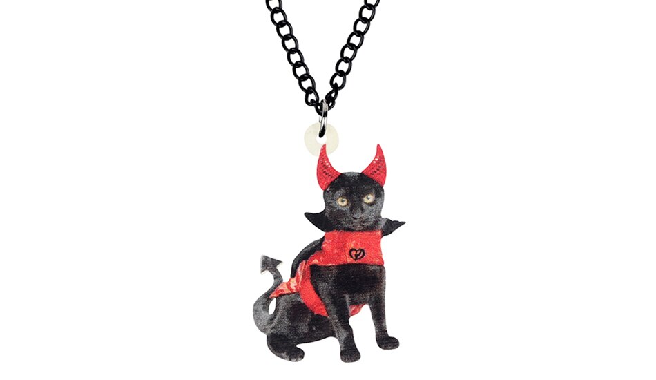 The Evil Kitty Acrylic Necklace