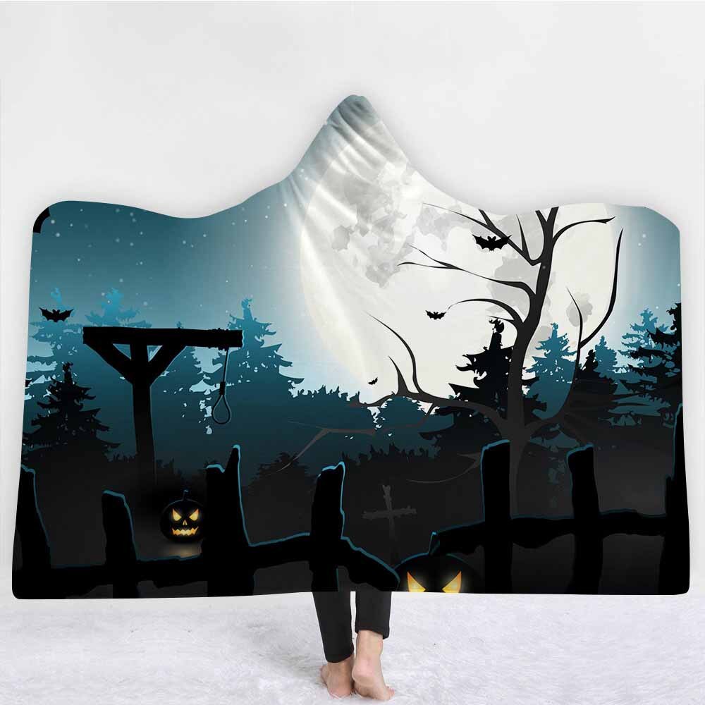 Haunted Halloween Hooded Blanket