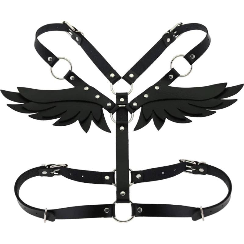 Angel Wings Leather Harness