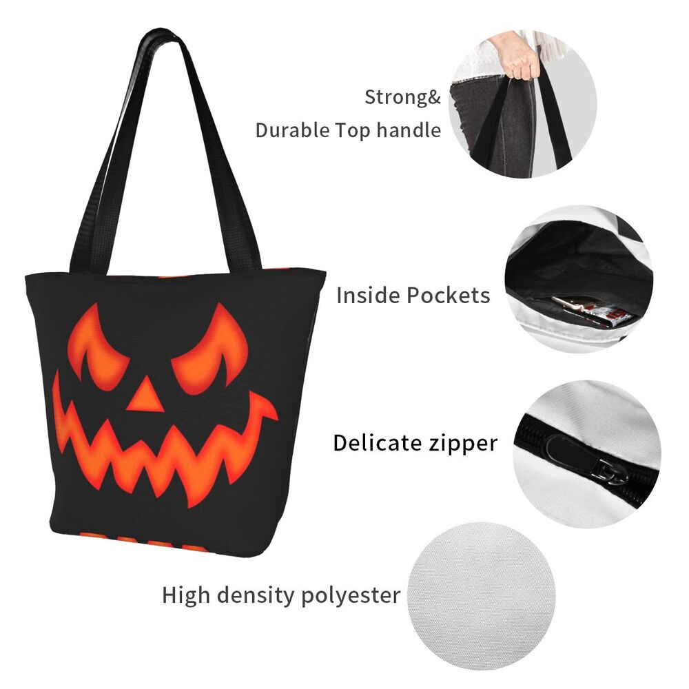 Halloween Jack O Lantern Pumpkin Cloth Handbag