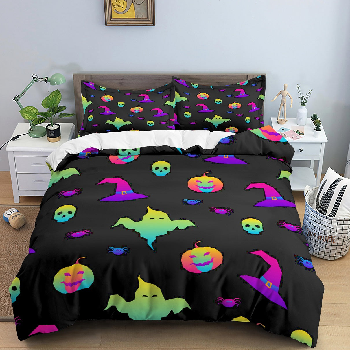 Ghost, Witch Hat, Pumpkin Halloween Bedding