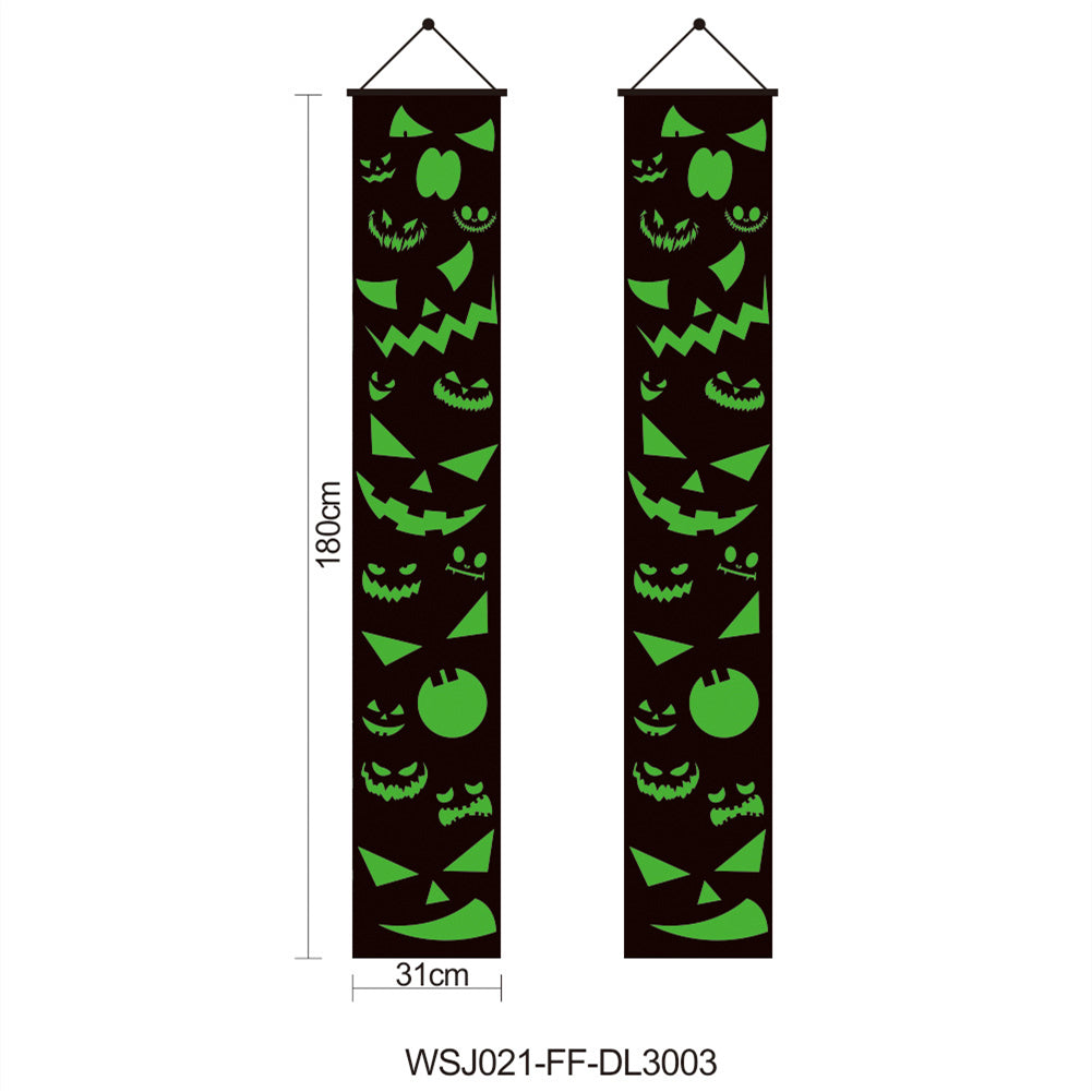 Halloween 2pc Luminous Door Hanging Banners
