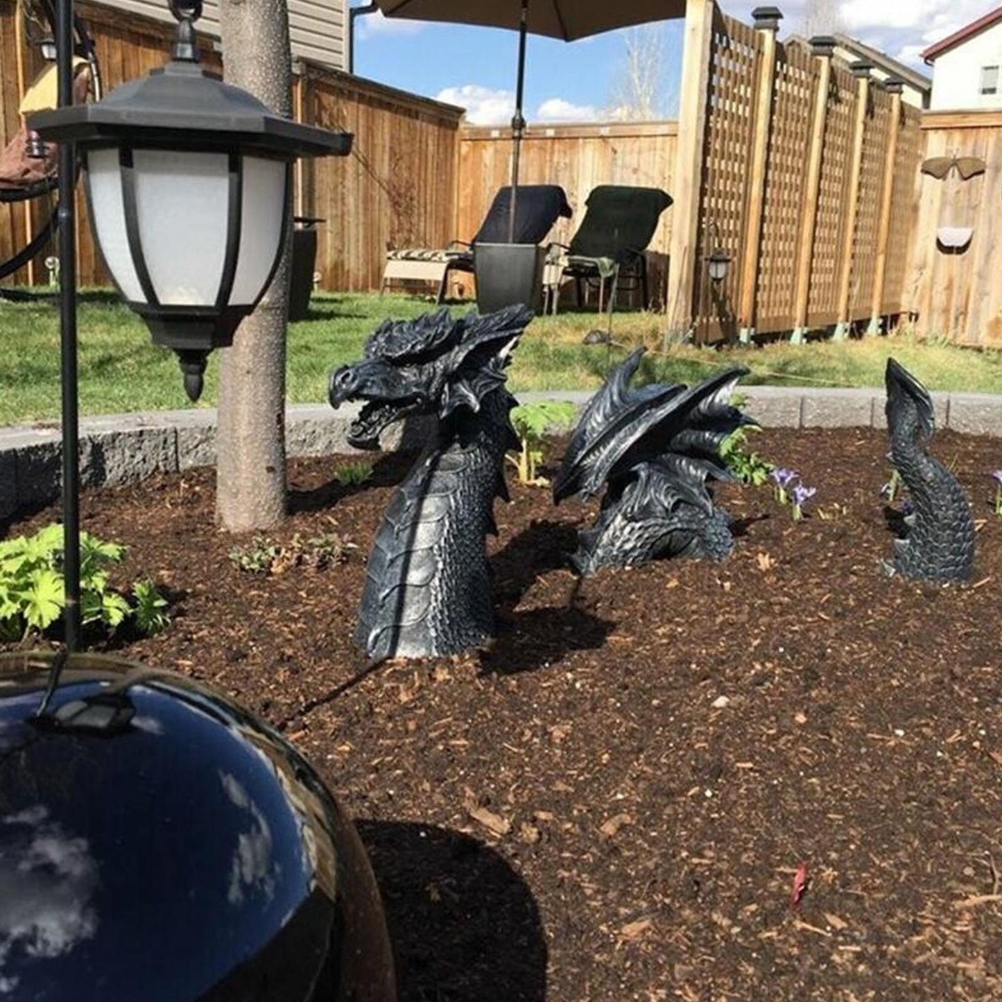 Resin Dragon Statue Yard Garden Decoration