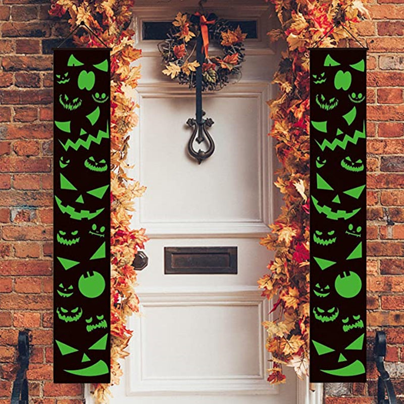 Halloween 2pc Luminous Door Hanging Banners