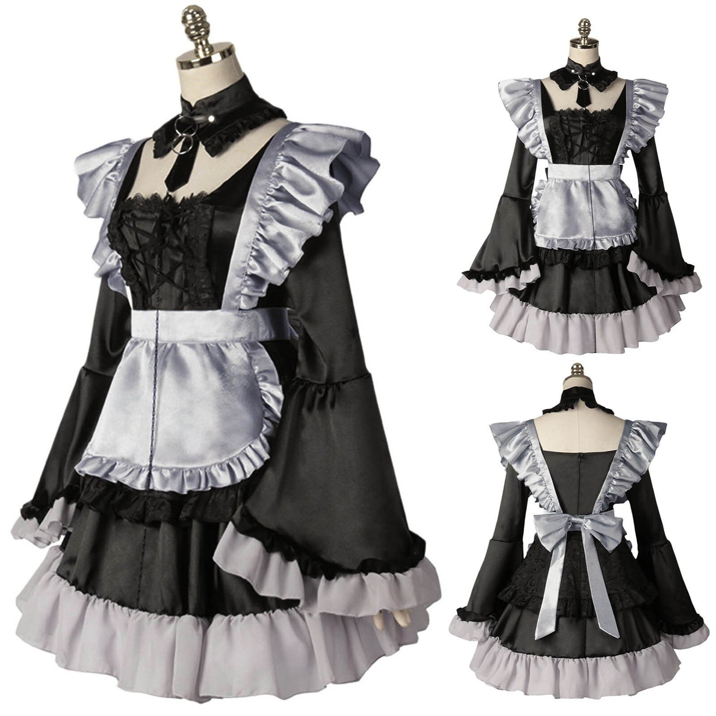 Maid Apron Gothic Style Costume Dress
