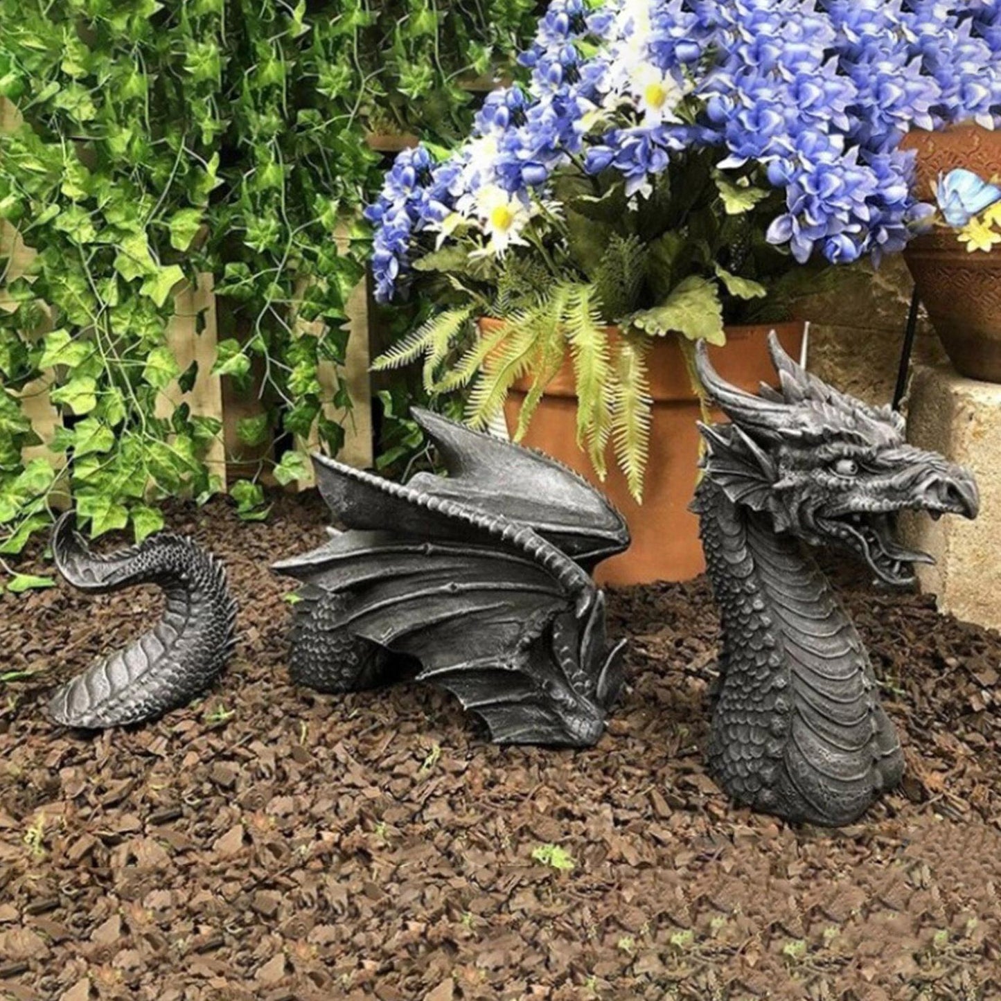 Resin Dragon Statue Yard Garden Decoration