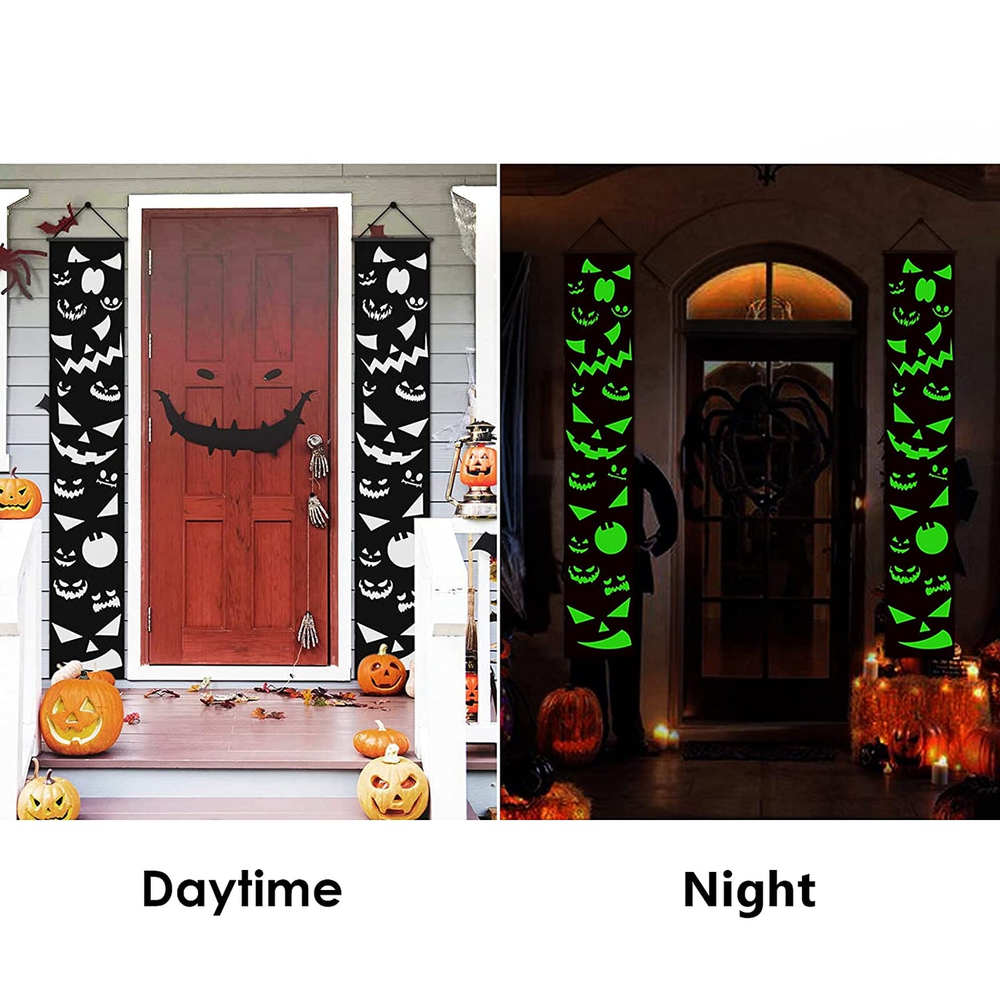 Halloween 2pc Luminous Door Hanging Banners