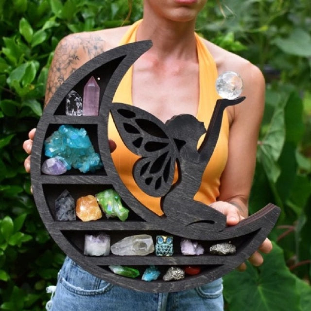 Fairy Moon Essential Oil And Crystal Rack