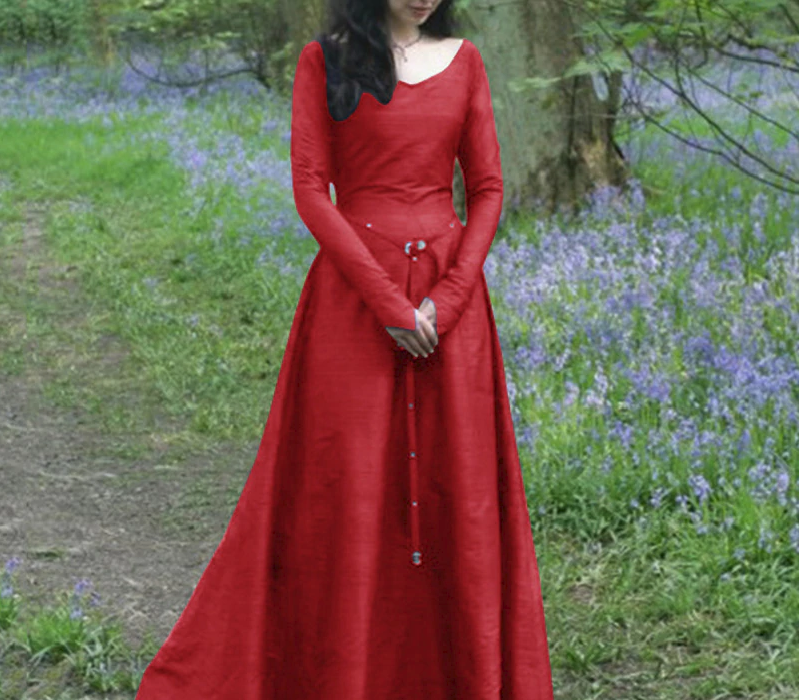 Gothic Long Medieval Vintage Dress Costume