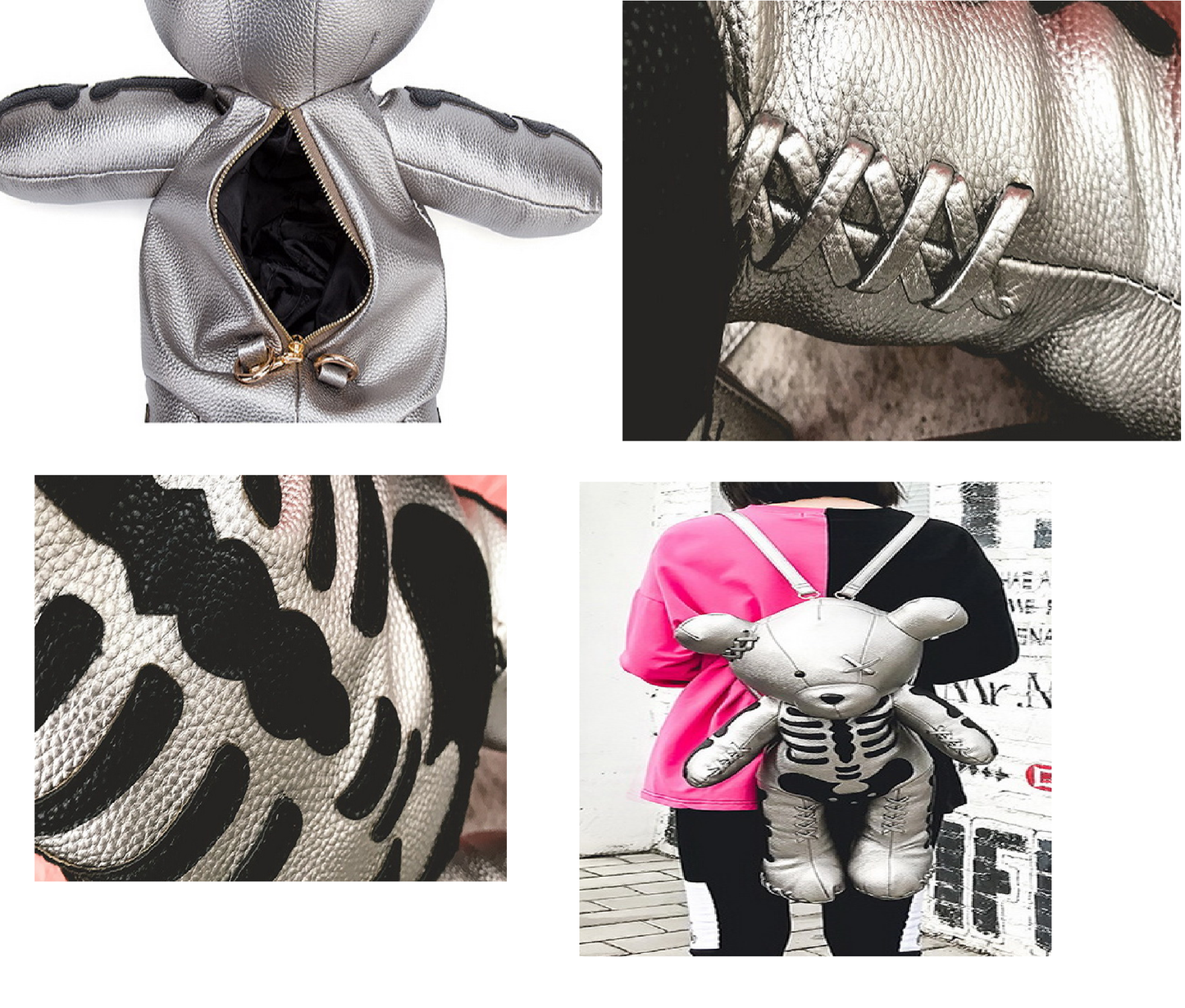 The Skeleton Bear Fashion Backpack