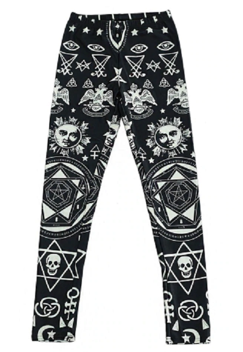 Gothic Stretch Breathable Slim Leggings
