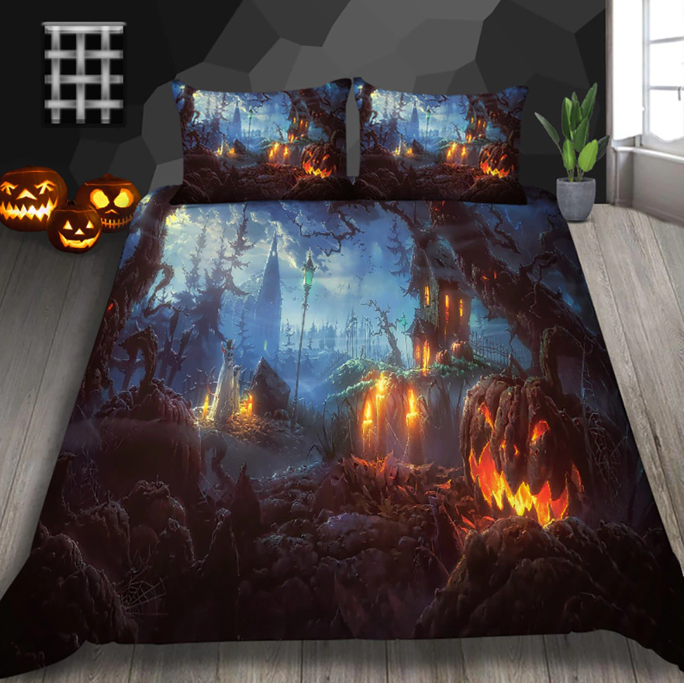All Hallows Pasture Halloween Bedding Set