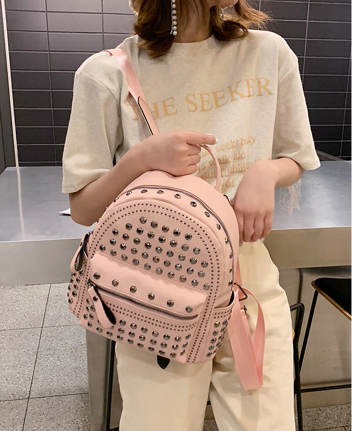 The Solid Rivet Shoulder Bag