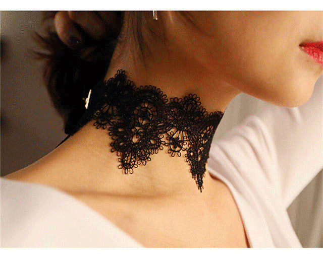Black Lace Choker Necklace