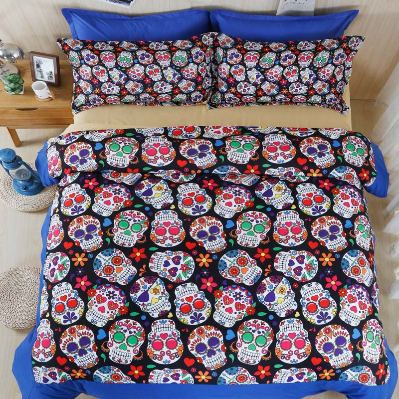 3D Skull 4 Pc Bedding Set