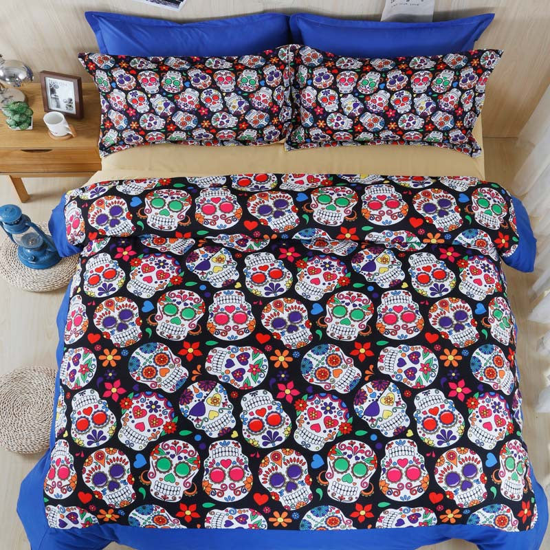 3D Skull 4 Pc Bedding Set