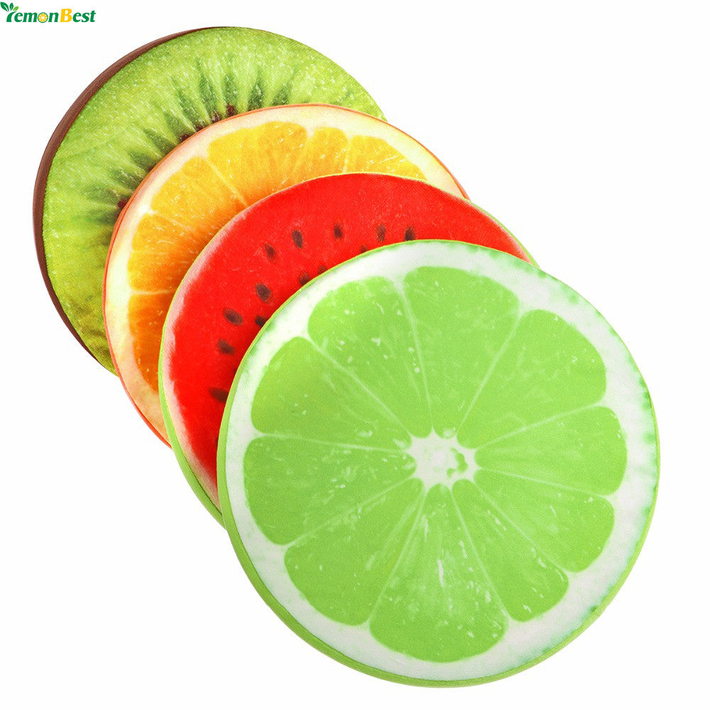 3D Simulation Fruit Cushion 32*5CM Round Pillow Chair Seat Sofa Meditation Floor Cushions