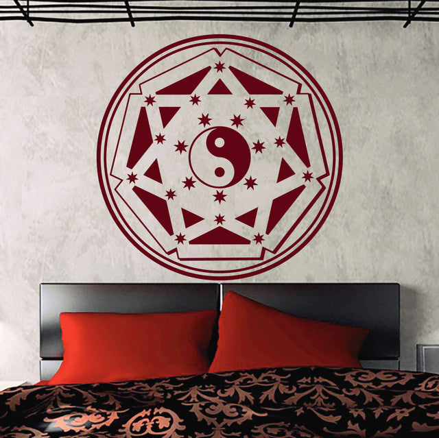 Mandala Wall Sticker Home Decal Buddha Yin Yang Floral Variety