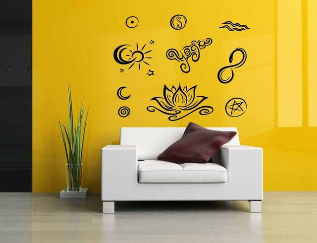 Mandala Wall Sticker Home Decal Buddha Yin Yang Floral Variety