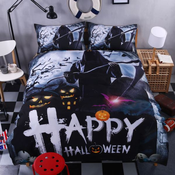 3D Printed Halloween Bedding 3-4pc Sets