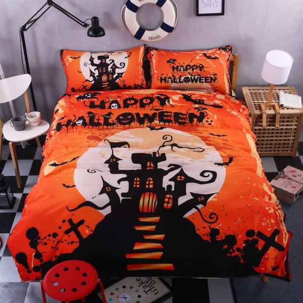 3D Printed Halloween Bedding 3-4pc Sets