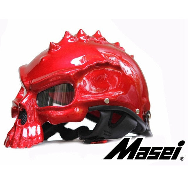 Skull Motorcycle Helmet - Comes in different colors