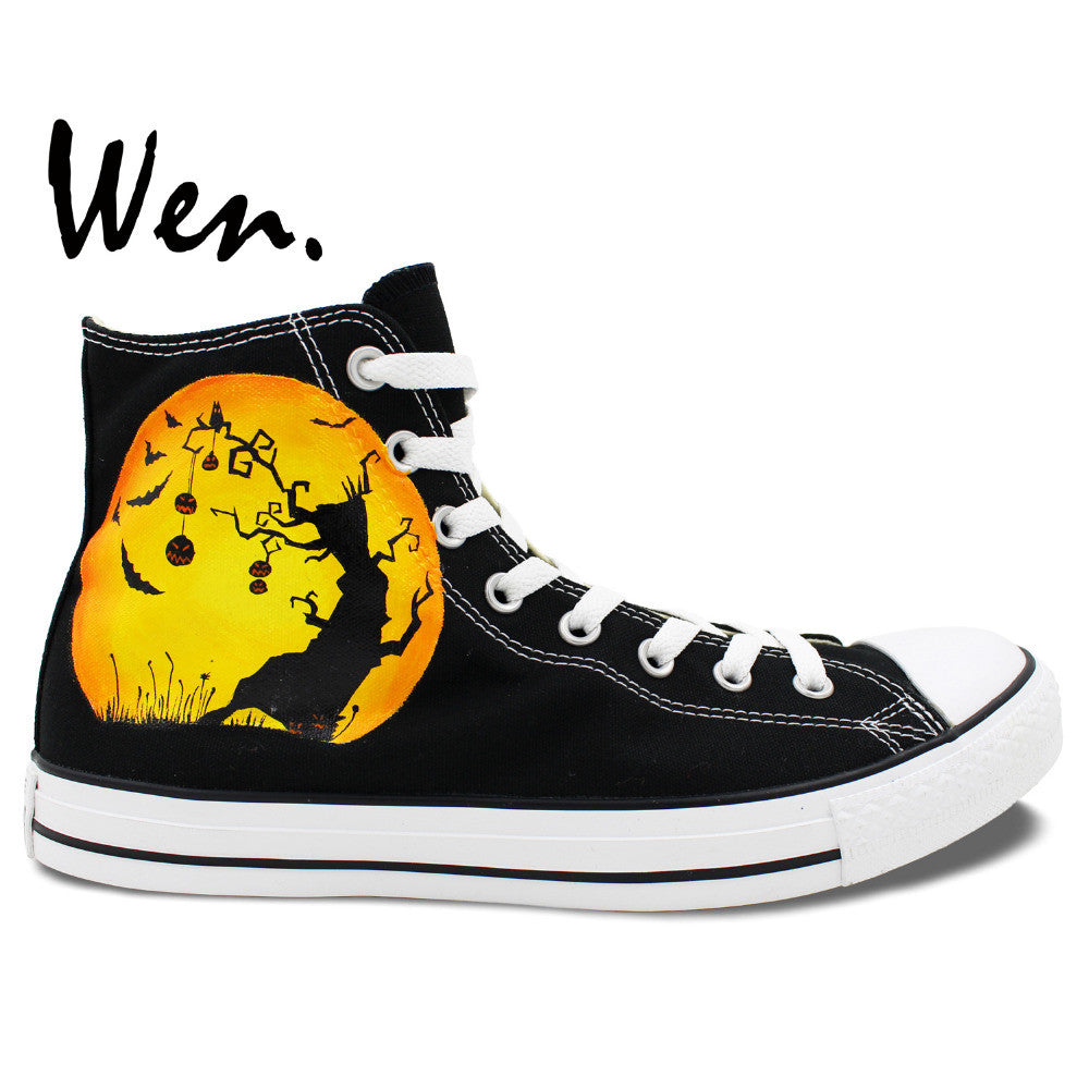 Halloween Pumpkin High Top Sneakers