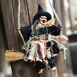 Halloween Hanging Witch Welcome Decoration