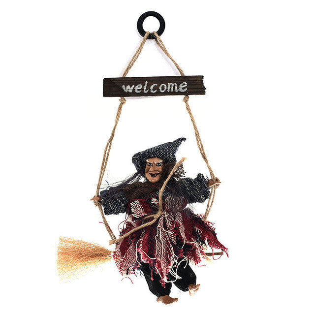 Halloween Hanging Witch Welcome Decoration