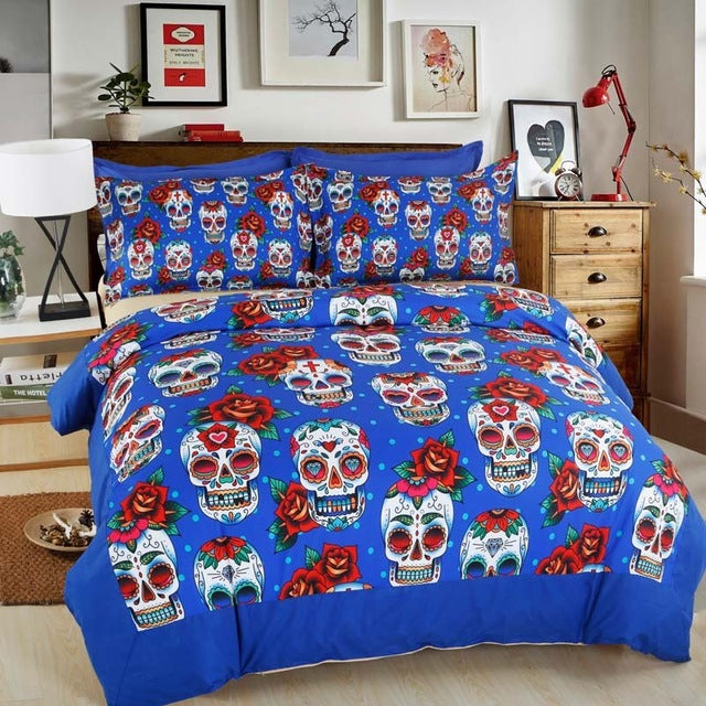 3D Creative Skull 4pc Bedding Set