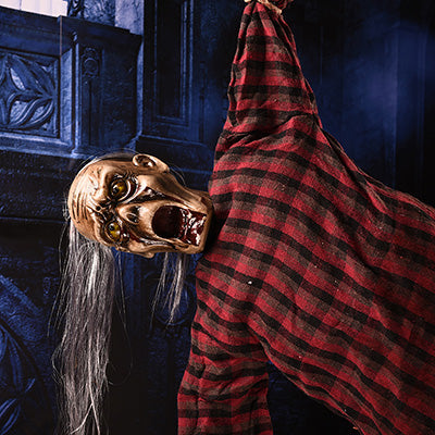 Halloween Hanging Decoration Electric Ghost With Sensor Light