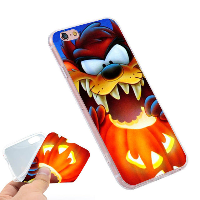 Halloween Jack O Lantern Taz Cartoon Phone Case Cover for iPhone