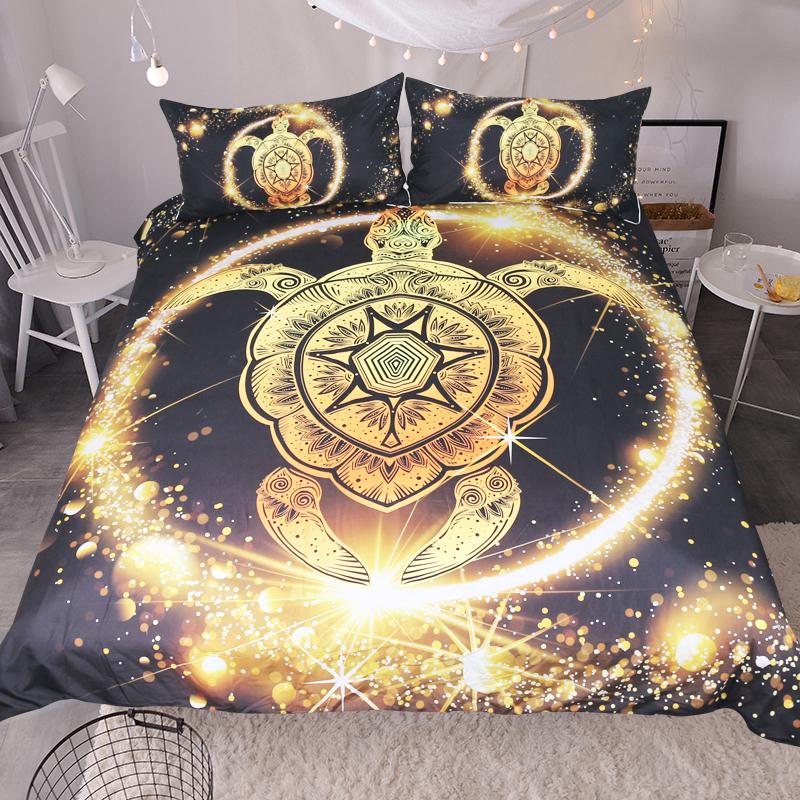 Golden Tortoise Duvet Bohemian Bedding Set