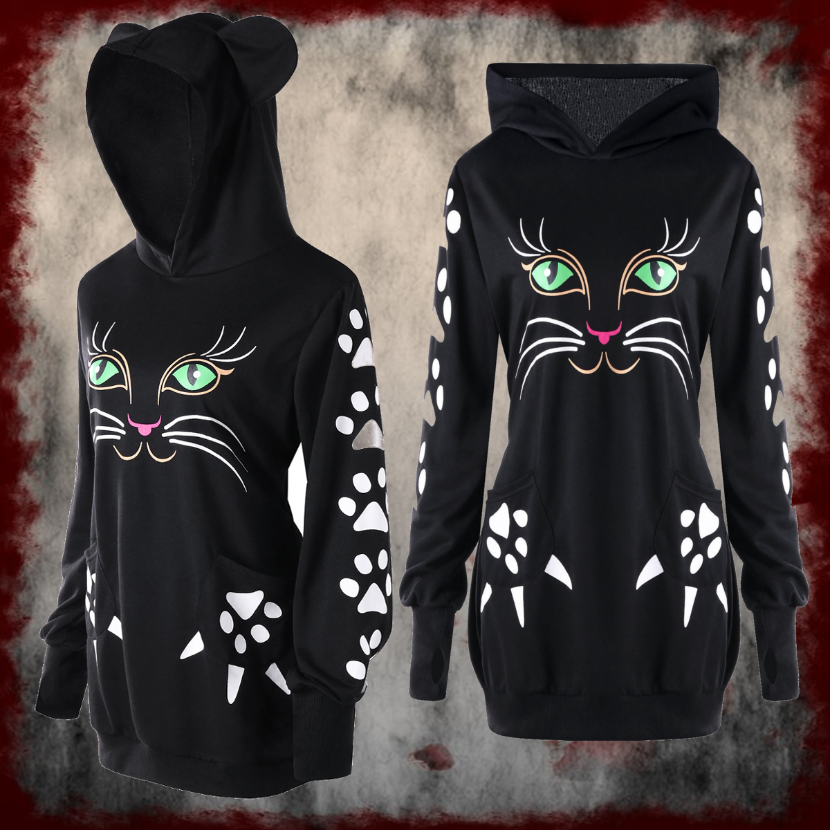 VESTLINDA Cat Eared Hoodie