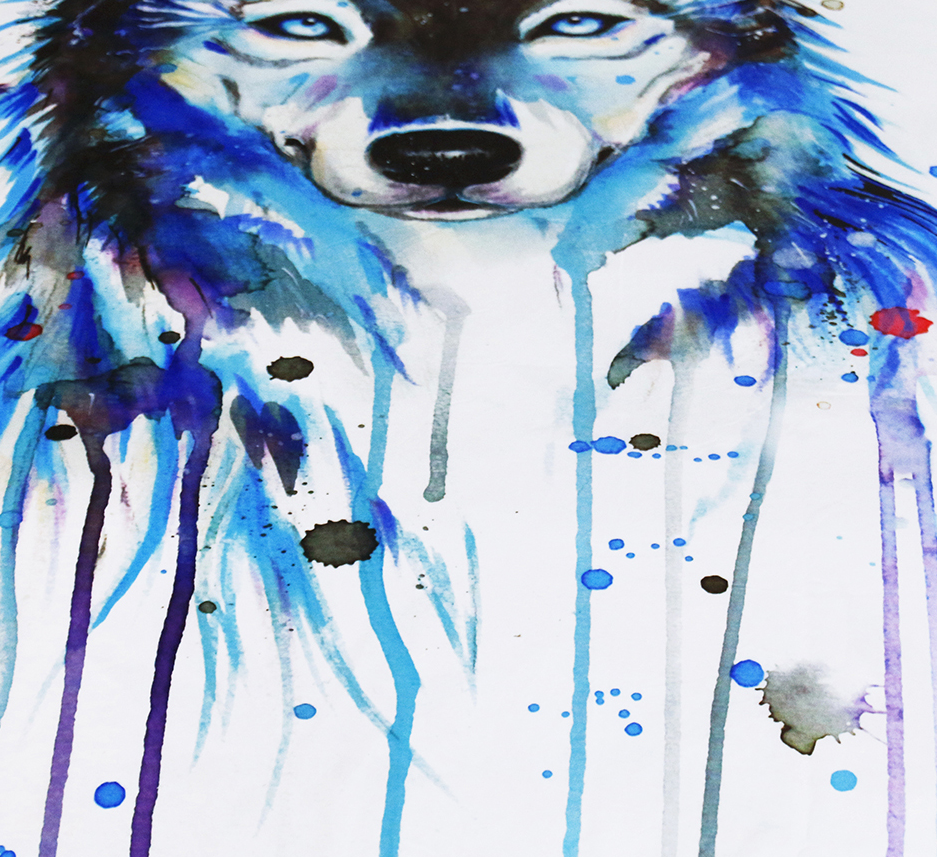 Ice Wolf by Pixie Cold Art Bedding Set 3pc Duvet Bedding Set