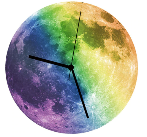 Glowing Moon Wall Clock